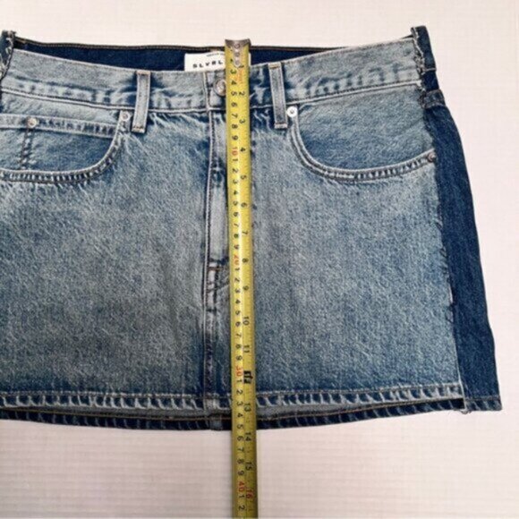 SLVRLAKE BNWOT Re-Worked Mini Skirt - Great Divide Sz 26 - Picture 7 of 14